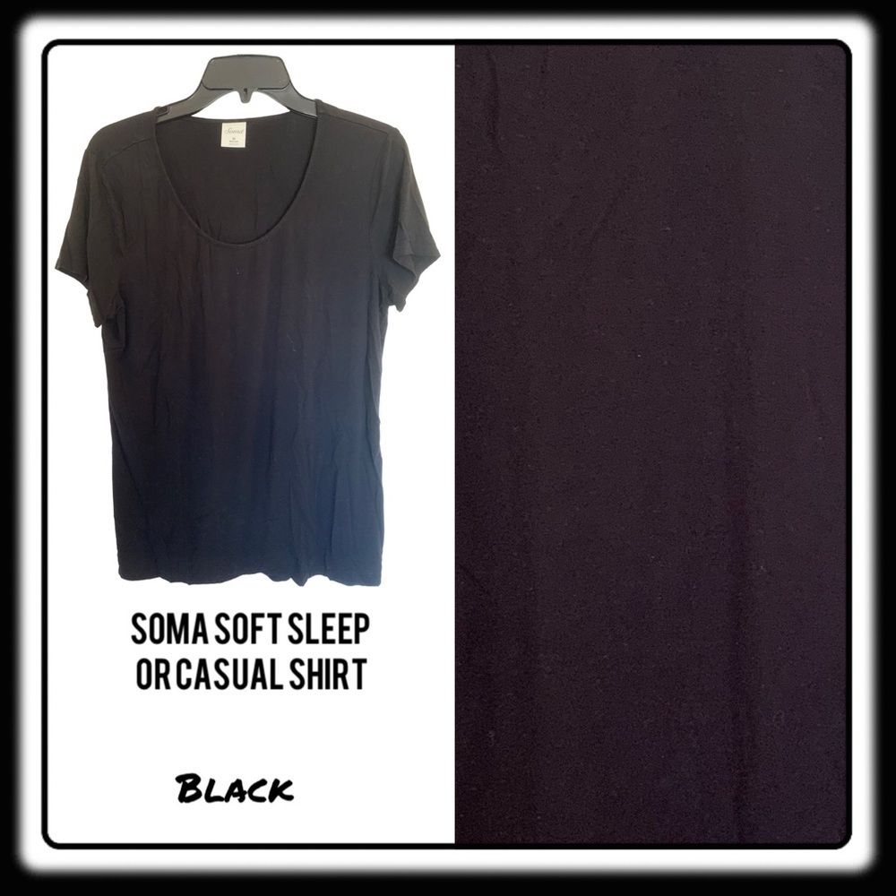 SOMA Black soft sleep/casual shirt size Medium